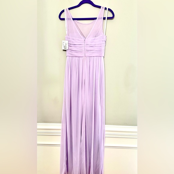 NWT! DAVID'S BRIDAL Long Mesh Dress with Illusion Sweetheart Neckline! - Picture 6 of 9